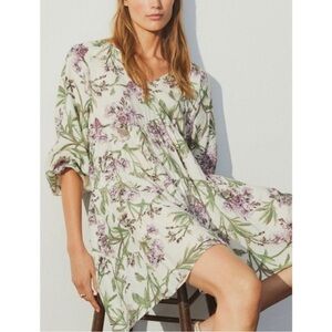 H&M Green and White Dolman Sleeve Sundress
